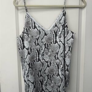Express Gray Snake Print Top